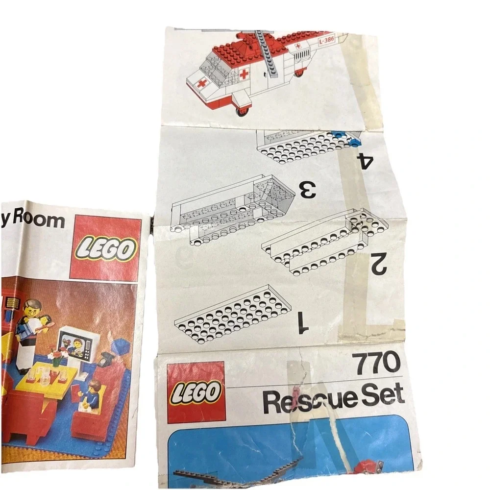 LEGO LEGOLAND: Air Ambulance 386 (partial?) Set Number 770 VTG  1975! And More